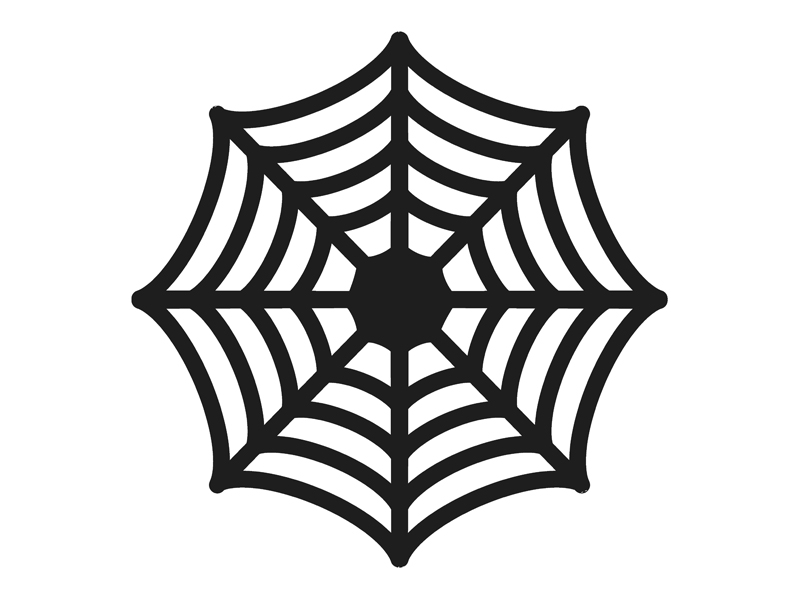 Podkładki pod talerze Pajęczyny, czarny, 27.5cm (1 op. / 4 szt.)