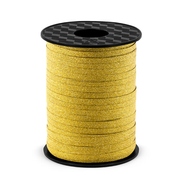 Wstążka plastikowa, złoty, 5mm/225m