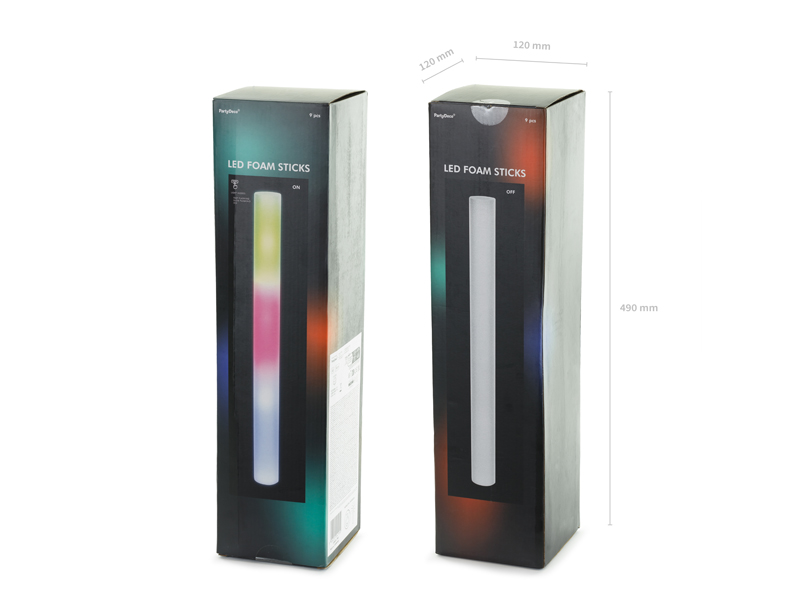 Pałka piankowa LED, 48 cm (1 op. / 9 szt.) - obrazek 3
