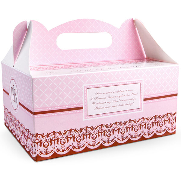 Ozdobne pudełka na ciasto komunijne (1 op. / 10 szt.)