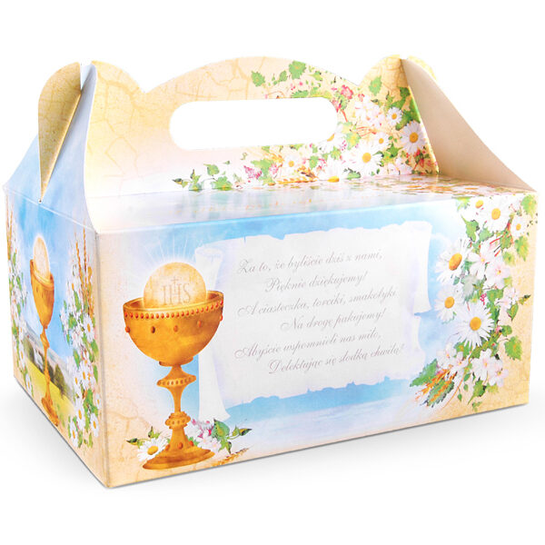 Ozdobne pudełka na ciasto komunijne (1 op. / 10 szt.)