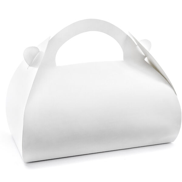 Ozdobne pudełka na ciasto, biały, 16x8,5x9,5cm. (1 op. / 10 szt.)