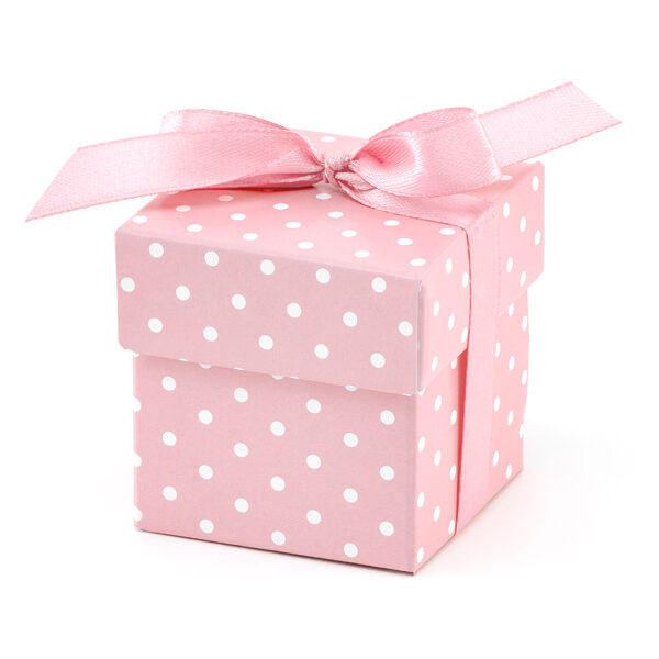 Pudełeczka w kropki, różowy (1 op. / 10 szt.)