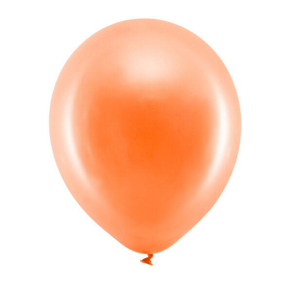 Balony Rainbow 30cm metalizowane, pomarańczowy (1 op. / 100 szt.)