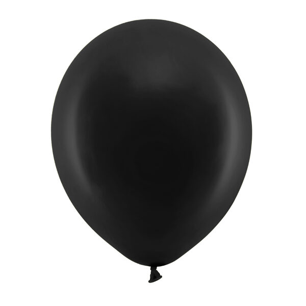 Balony Rainbow 30cm pastelowe, czarny (1 op. / 100 szt.)