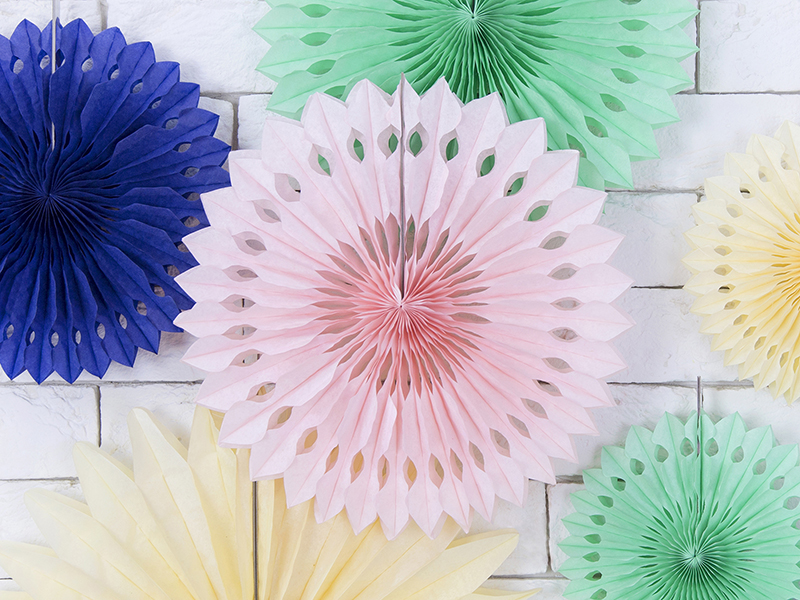 Rozety dekoracyjne, j. p. róż, 20-30cm (1 op. / 3 szt.) - obrazek 5