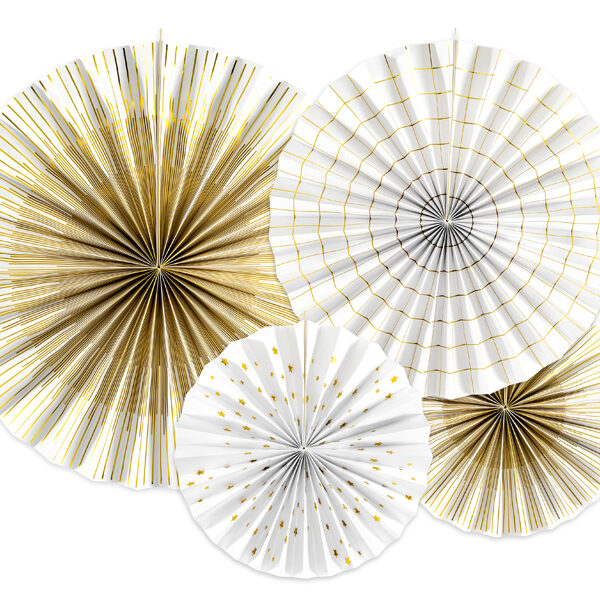 Rozety dekoracyjne, biały (1 op. / 4 szt.)