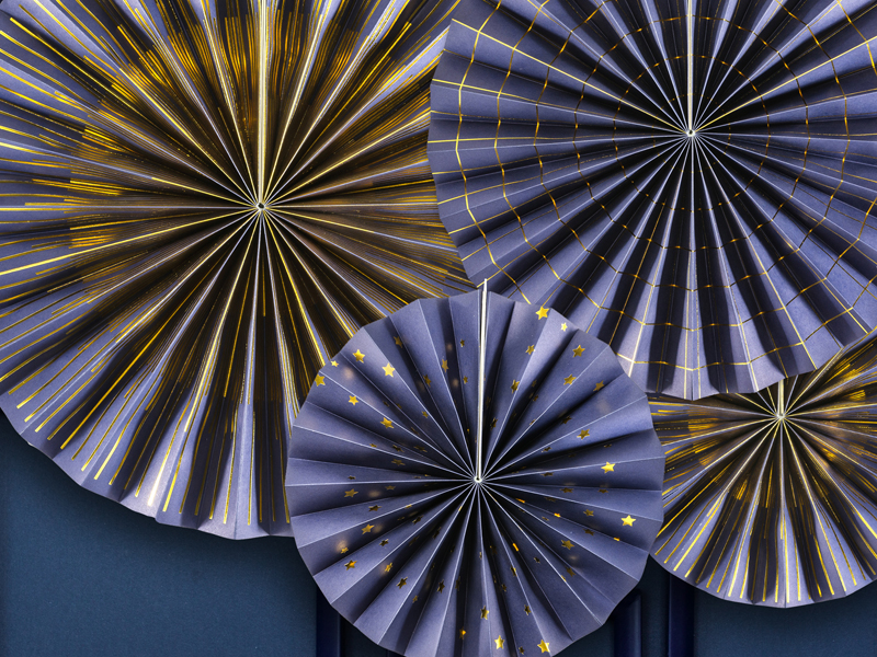 Rozety dekoracyjne, granatowy (1 op. / 4 szt.) - obrazek 3