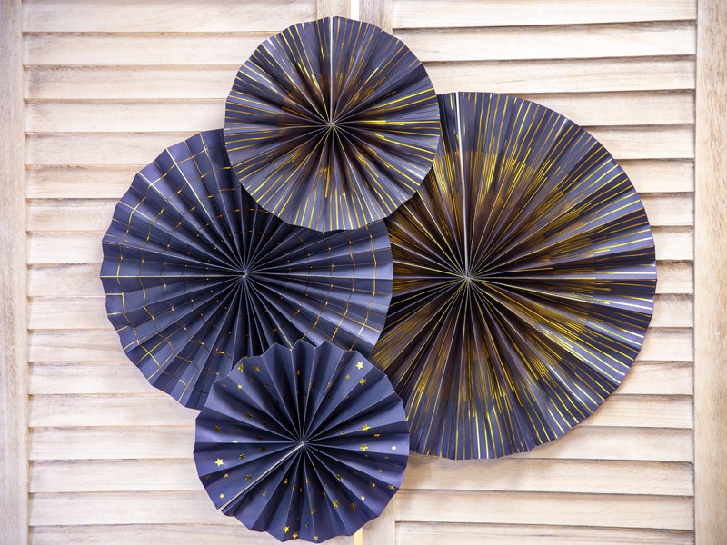 Rozety dekoracyjne, granatowy (1 op. / 4 szt.) - obrazek 7