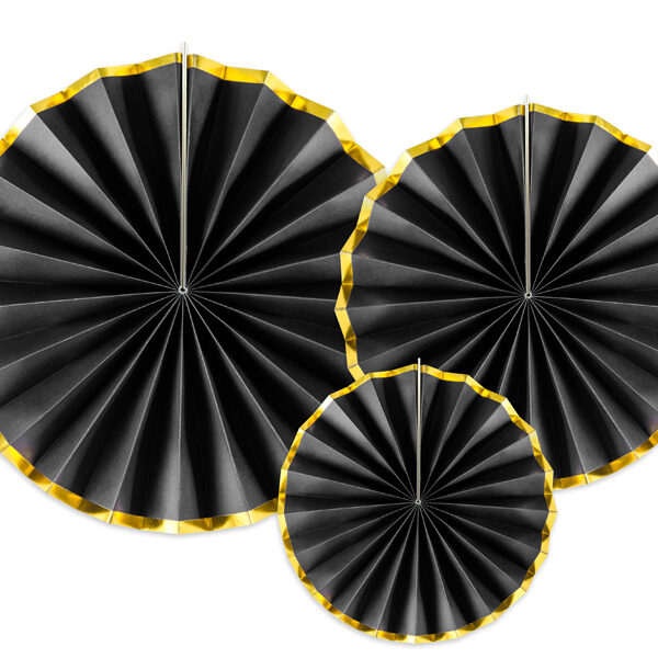 Rozety dekoracyjne, czarny (1 op. / 3 szt.)