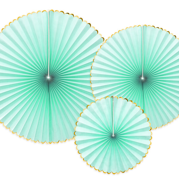 Rozety dekoracyjne Yummy, miętowy (1 op. / 3 szt.)