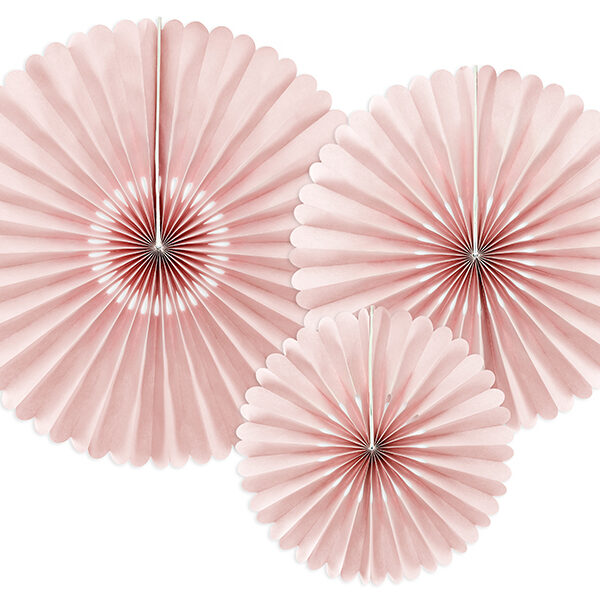 Rozety dekoracyjne, brudny róż (1 op. / 3 szt.)