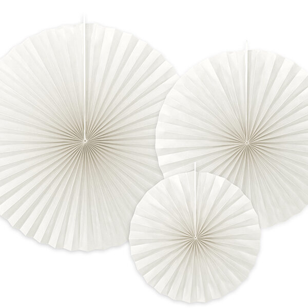 Rozety dekoracyjne, złamana biel (1 op. / 3 szt.)