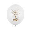 Balony 27cm, I Komunia Święta, P. White (1 op. / 50 szt.)