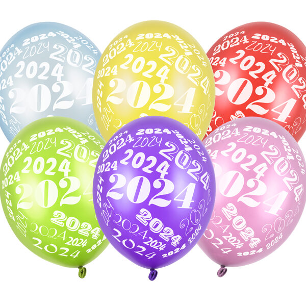 Balony 30cm, 2024, Metallic mix (1 op. / 50 szt.)