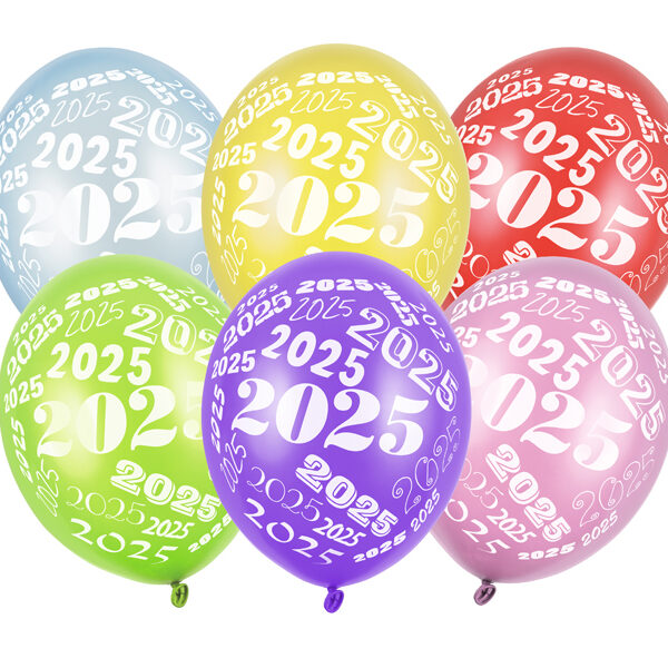 Balony 30cm, 2025, Metallic mix (1 op. / 50 szt.)