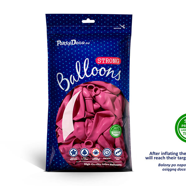 Balony Strong 30cm, Pastel Hot Pink (1 op. / 100 szt.)