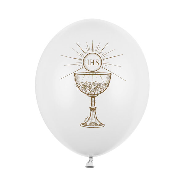 Balony 30cm, IHS, Pastel Pure White (1 op. / 6 szt.)