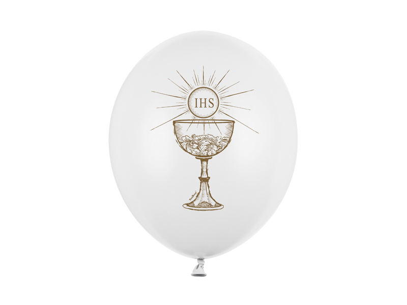 Balony 30cm, IHS, Pastel Pure White (1 op. / 50 szt.)