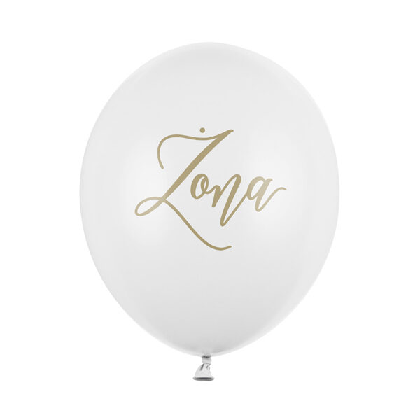 Balony 30cm, Żona, Pastel Pure White (1 op. / 50 szt.)