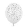 Balony 30cm, Kropki, Pastel Pure White (1 op. / 50 szt.)