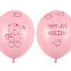 Balony 30cm Miś - mam już..., Pastel Pink (1 op. / 50 szt.)