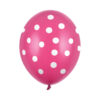 Balony 30cm, Kropki, Pastel Hot Pink (1 op. / 6 szt.)