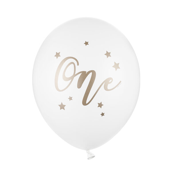 Balony 30 cm, One, Pastel Pure White (1 op. / 50 szt.)