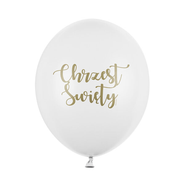 Balony 30 cm, Chrzest Święty, Pastel Pure White (1 op. / 50 szt.)