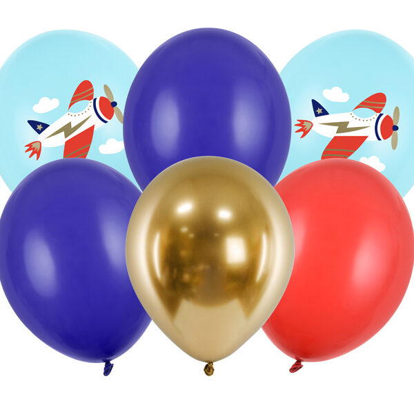 Balony 30 cm, Samolot, mix (1 op. / 6 szt.)