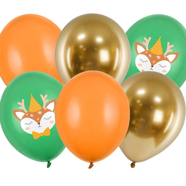 Balony 30 cm, Jelonek, mix (1 op. / 6 szt.)