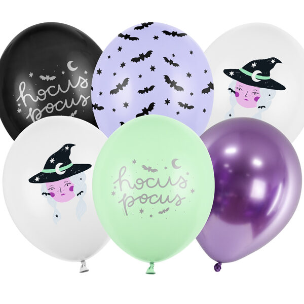 Balony 30 cm, Witch, mix (1 op. / 6 szt.)