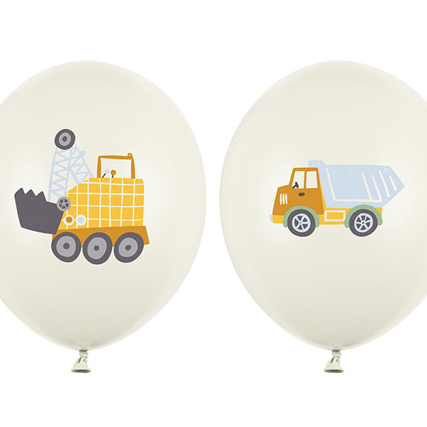 Balony 30 cm, Pojazdy budowlane, mix (1 op. / 50 szt.)
