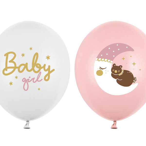 Balony 30 cm, Baby girl, mix (1 op. / 50 szt.)