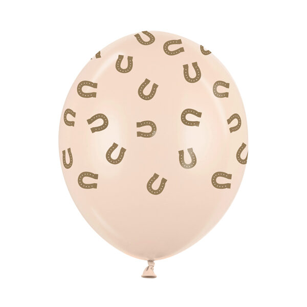 Balony 30 cm, Podkowy, alabastrowy (1 op. / 6 szt.)