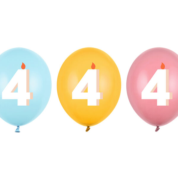 Balony 30 cm, 4, mix (1 op. / 50 szt.)