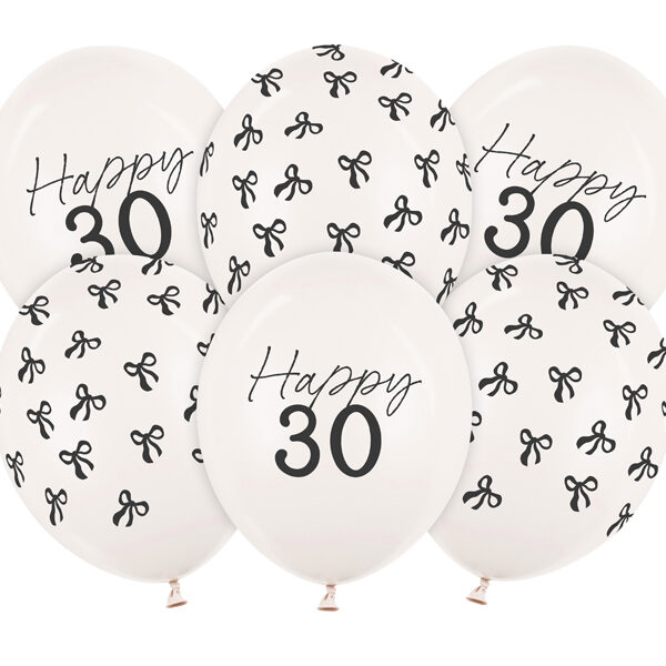 Balony 30 cm, 30, Pastel Off-white (1 op. / 6 szt.)