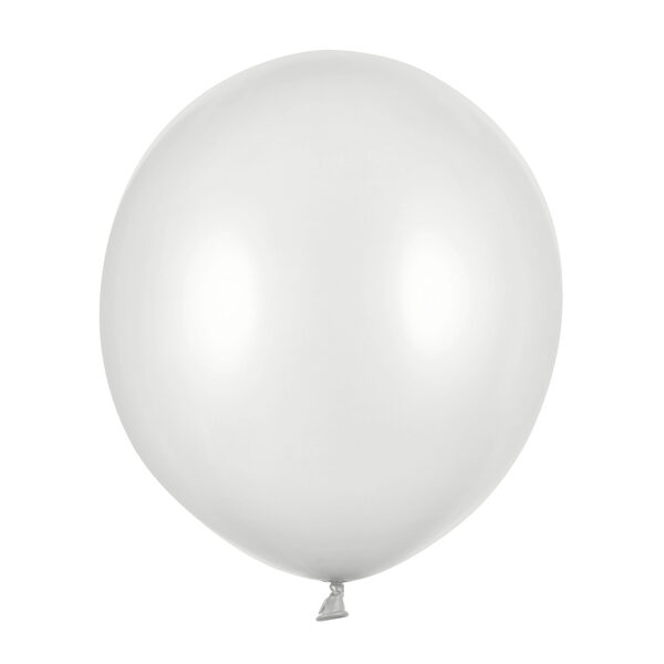 Balony Strong 43cm, Metallic Silver Snow (1 op. / 25 szt.)
