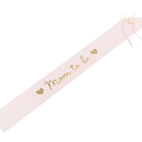 Szarfa Mom to be, blady róż, 75 cm