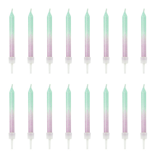 Świeczki urodzinowe ombre, 6cm (1 op. / 20 szt.)