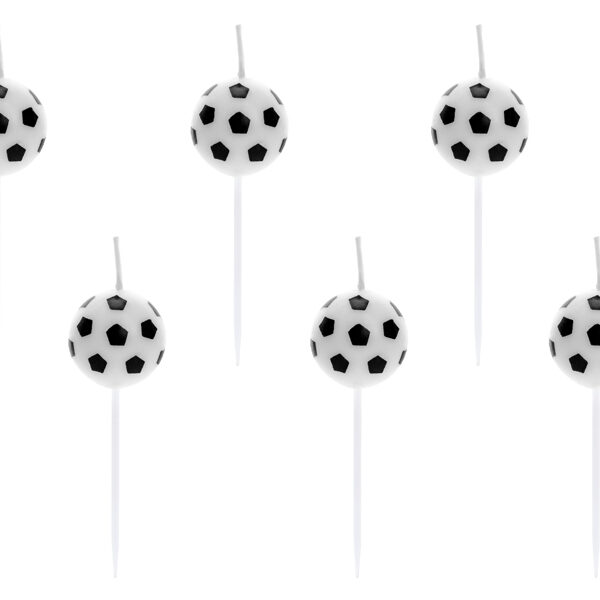 Świeczki urodzinowe Piłki, 2,5cm (1 op. / 6 szt.)