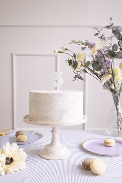 Świeczka urodzinowa Cyferka 5, jasna mięta, 6 cm - obrazek 2