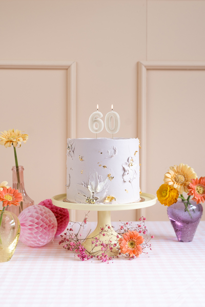 Świeczka urodzinowa Cyferka 6, beż, 6 cm - obrazek 3