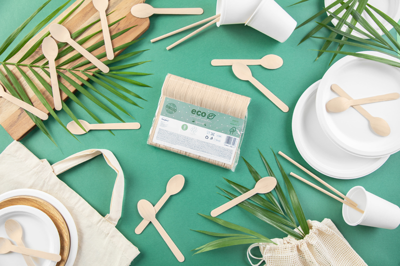 Drewniane łyżki, 16cm (1 op. / 100 szt.) - obrazek 2