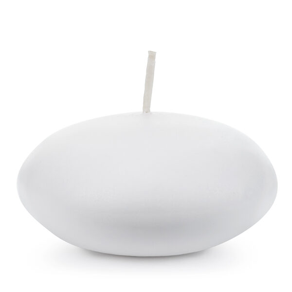 Świeca pływająca matowa, biały, 8 cm (1 op. / 4 szt.)