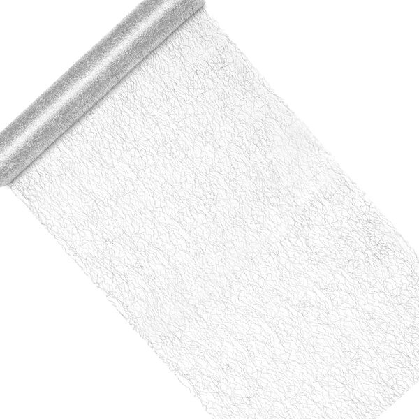 Siatka dekoracyjna - Fibra, srebrny, 0,36x9m