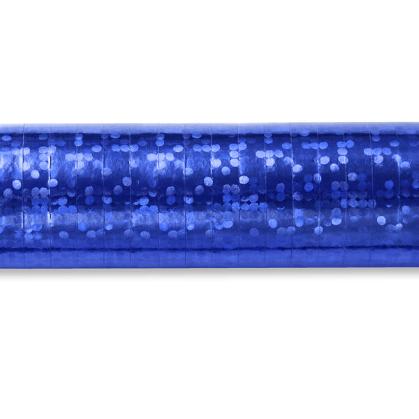 Serpentyny holograficzne, niebieski, 3,8m (1 op. / 18 szt.)