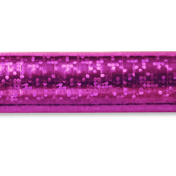 Serpentyny holograficzne, różowy, 3,8m (1 op. / 18 szt.)