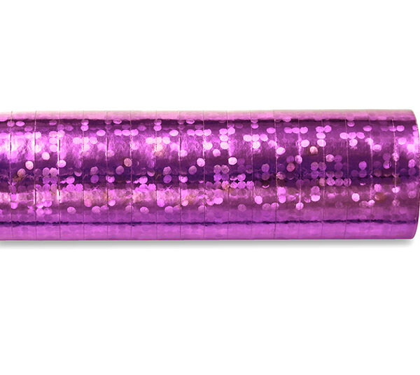 Serpentyny holograficzne, różowy, 3,8m (1 op. / 18 szt.)