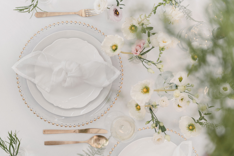 Serwetki materiałowe, biały, 40x40cm (1 op. / 4 szt.) - obrazek 3